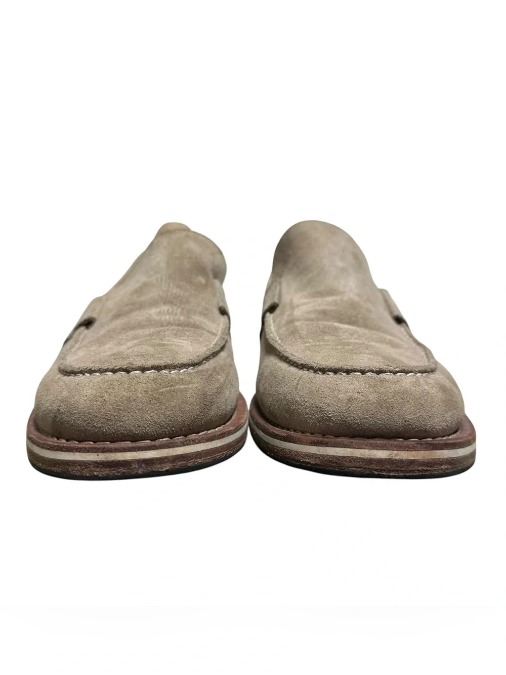 Helm The Wilson Men’s Tan Suede Loafers Shoes Sz.10.5M Casual Quiet Luxury